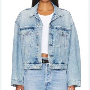 Frame Overlap Denim jacket in Cyclone, size L, E24